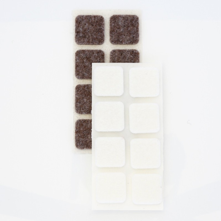 Möbeltassar, självhäftande, fyrkantiga /rektangulära