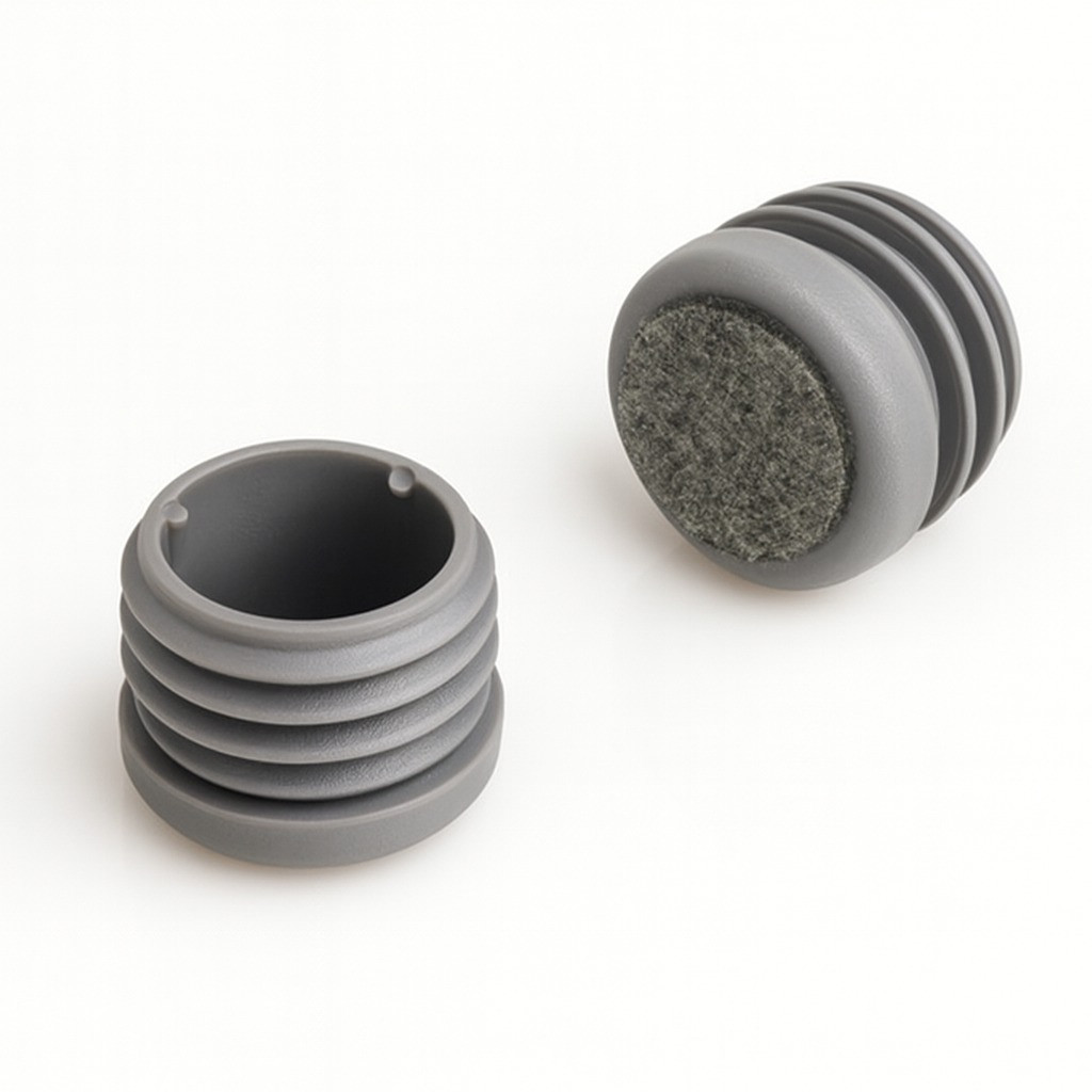 Tuolien jalkojen suojukset, sisäpuolinen tyyny, pyöreä, huovalla varustettu